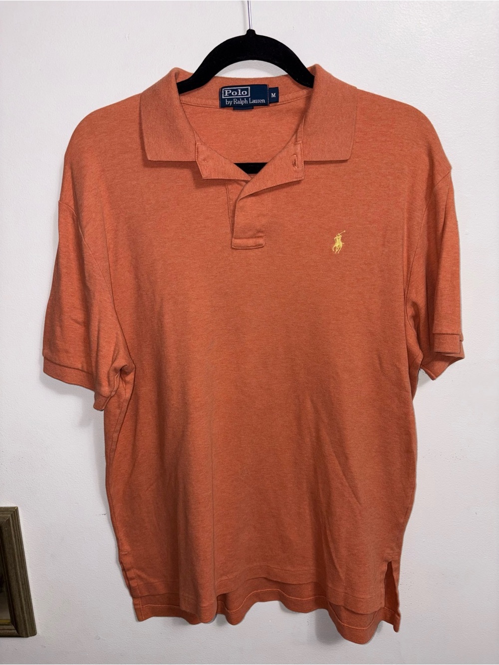 Polo by Ralph Lauren Men’s Rust Orange Polo with Yellow Pony